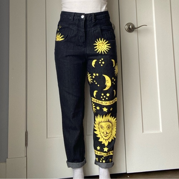 UNIQUE SUN & MOON JEANS - Picture 1 of 6